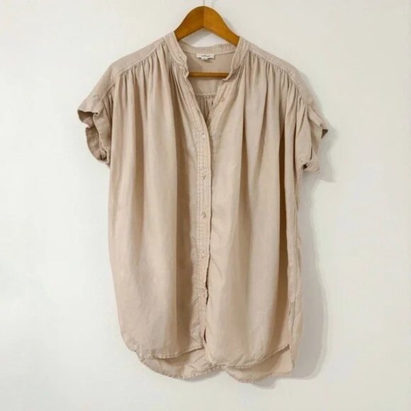 Aritzia Wilfred Bertillon Oversized Blouse Top Beige XXS - Picture 1 of 4